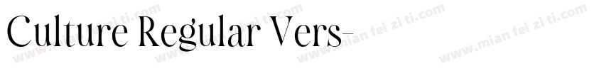 Culture Regular Vers字体转换
